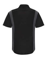 Red Kap SY42 Performance Plus Short Sleeve Shirt with Oilblok Technology #color_Black/ Charcoal