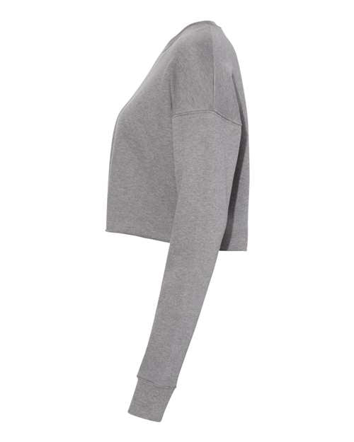 Bella + Canvas B7503 Ladies' Cropped Fleece Crew #color_DEEP HEATHER