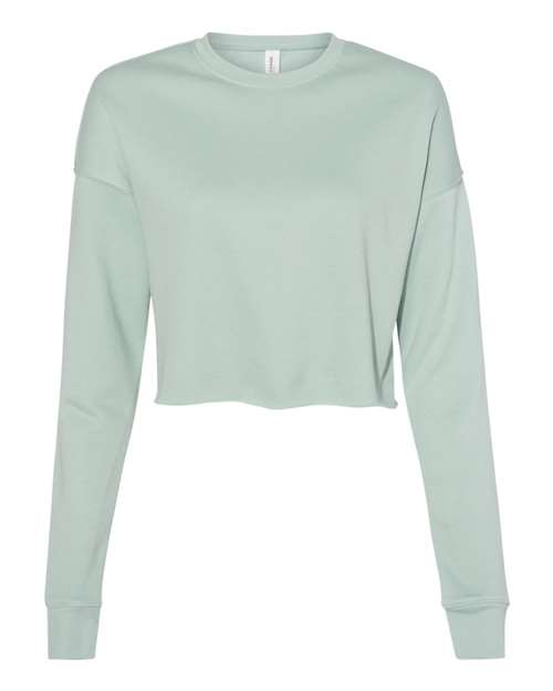 Bella + Canvas B7503 Ladies' Cropped Fleece Crew #color_DUSTY BLUE
