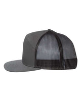 Richardson 168 Seven-Panel Trucker Cap #color_Charcoal/ Black