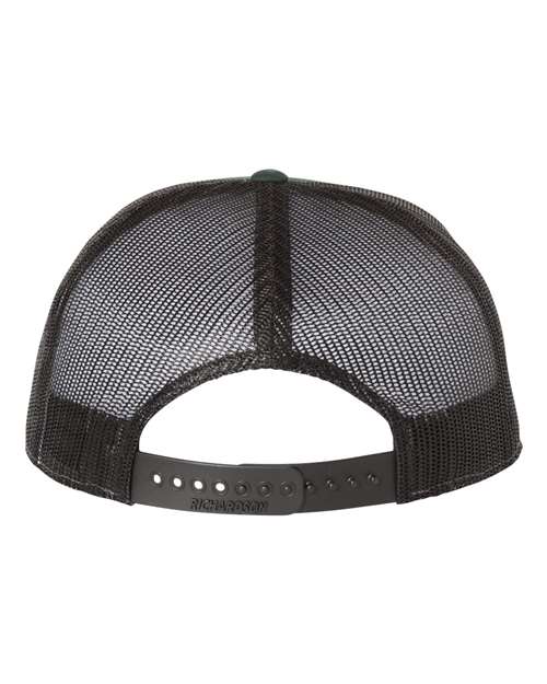 Richardson 168 Seven-Panel Trucker Cap #color_Dark Green/ Black