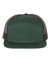 Richardson 168 Seven-Panel Trucker Cap #color_Dark Green/ Black