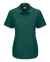 Red Kap SK97 Women's Short Sleeve Performance Knit Pocketless Core Polo #color_Hunter Green