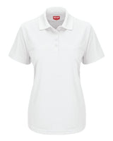 Red Kap SK97 Women's Short Sleeve Performance Knit Pocketless Core Polo #color_White