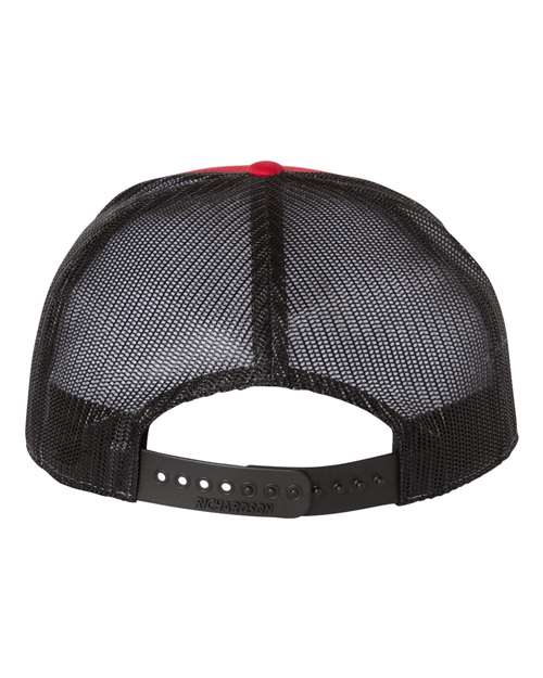 Richardson 168 Seven-Panel Trucker Cap #color_Red/ Black