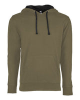 Next Level 9301 Unisex French Terry Pullover Hoodie #color_MILTRY GRN/ BLK