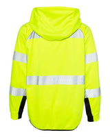 Kishigo JS150 Premium Black Series Full-Zip Hooded Sweatshirt #color_Lime