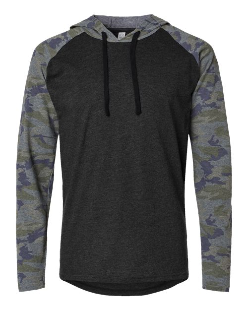 LAT 6917 Men's Hooded Raglan Long Sleeve Fine Jersey T-Shirt #color_V SMK/ V CMO/ BK
