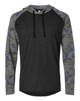 LAT 6917 Men's Hooded Raglan Long Sleeve Fine Jersey T-Shirt #color_V SMK/ V CMO/ BK