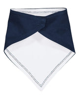 Rabbit Skins RS1012 Infant Premium Jersey Bandana Bib #color_NAVY/ WHITE