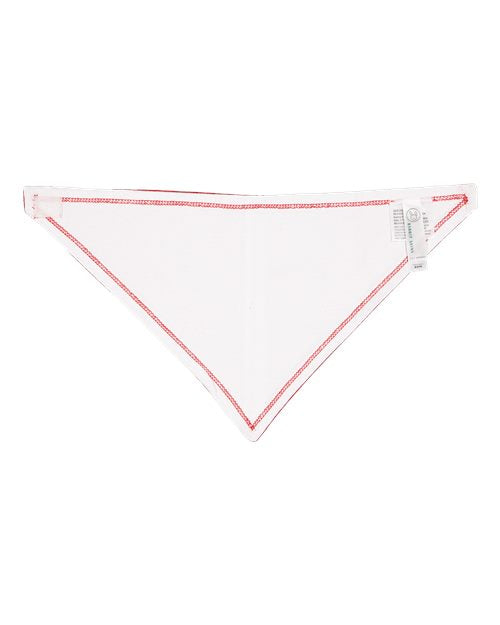 Rabbit Skins RS1012 Infant Premium Jersey Bandana Bib #color_RED/ WHITE