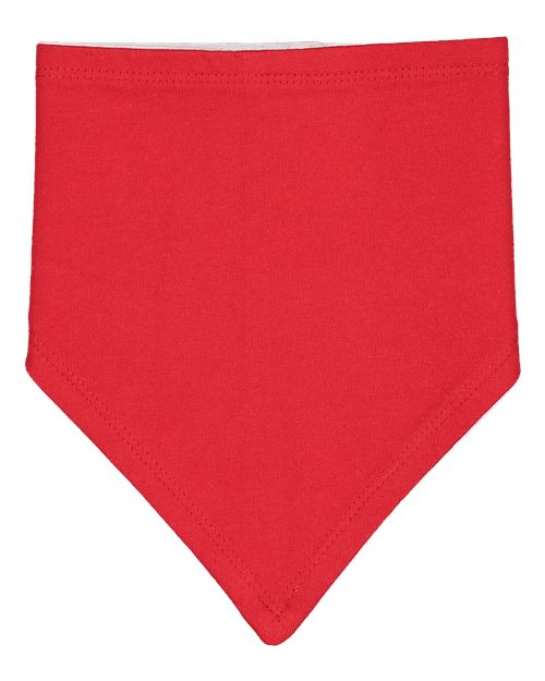 Rabbit Skins RS1012 Infant Premium Jersey Bandana Bib #color_RED/ WHITE