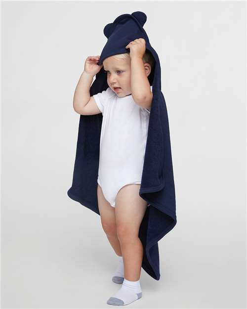 Rabbit Skins RS1013 Infant Hooded Terry Cloth Towel With Ears #color_NAVY