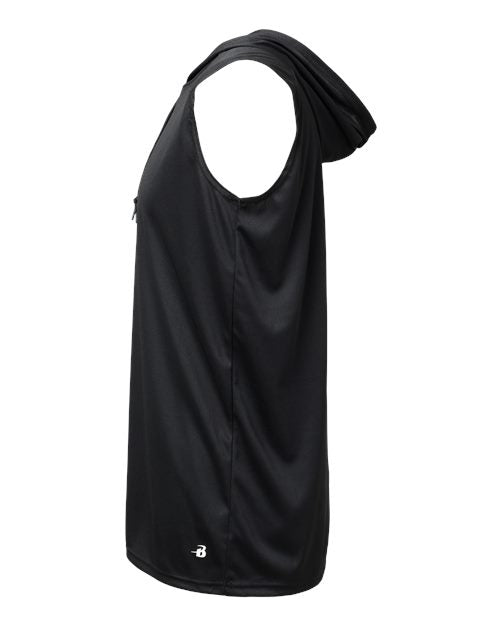 Badger 4108 B-Core Sleeveless Hooded T-Shirt #color_Black