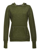J America JA8912 Ladies' Zen Pullover Fleece Hooded Sweatshirt #color_TWISTED OLIVE