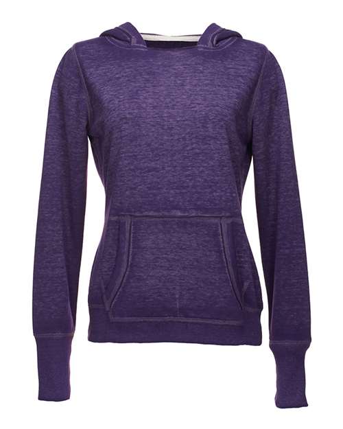 J America JA8912 Ladies' Zen Pullover Fleece Hooded Sweatshirt #color_TWISTED PLUM