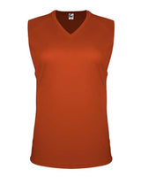 C2 Sport 5663 Women's Sleeveless V-Neck T-Shirt #color_Burnt Orange