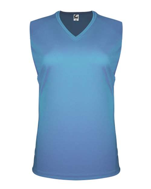 C2 Sport 5663 Women's Sleeveless V-Neck T-Shirt #color_Columbia Blue