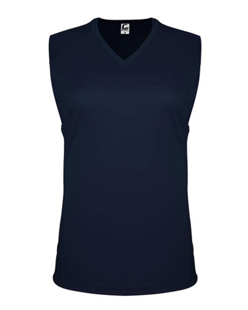 C2 Sport 5663 Women's Sleeveless V-Neck T-Shirt #color_Navy