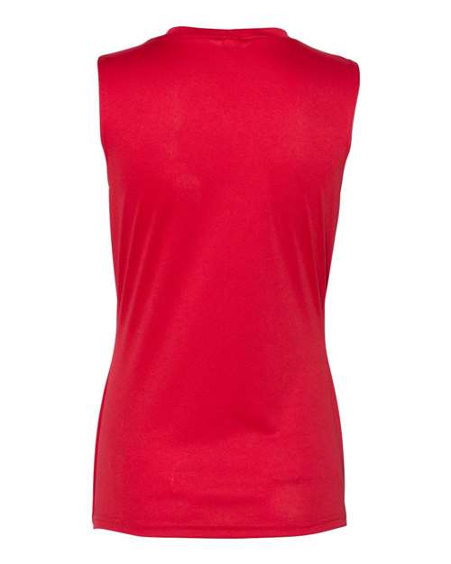 C2 Sport 5663 Women's Sleeveless V-Neck T-Shirt #color_Red