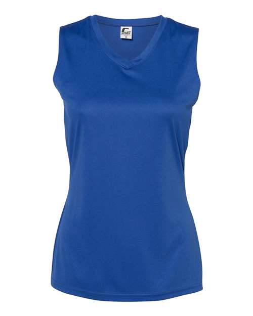 C2 Sport 5663 Women's Sleeveless V-Neck T-Shirt #color_Royal