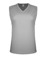 C2 Sport 5663 Women's Sleeveless V-Neck T-Shirt #color_Silver