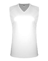 C2 Sport 5663 Women's Sleeveless V-Neck T-Shirt #color_White