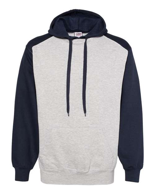 Badger 1249 Sport Athletic Fleece Hooded Sweatshirt #color_Oxford/ Navy