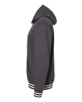 J America JA8649 Adult Relay Hooded Sweatshirt #color_BLACK