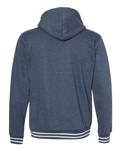 J America JA8649 Adult Relay Hooded Sweatshirt #color_NAVY
