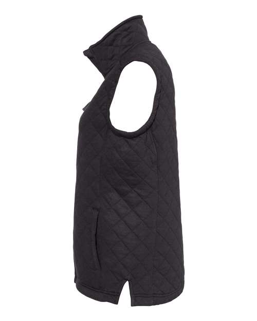 J America JA8892 Ladies' Ladies Quilted Vest #color_BLACK