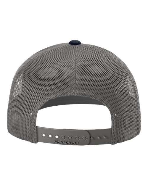 Richardson 112 Snapback Trucker Cap #color_Navy/ Charcoal