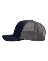 Richardson 112 Snapback Trucker Cap #color_Navy/ Charcoal