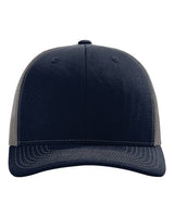Richardson 112 Snapback Trucker Cap #color_Navy/ Charcoal