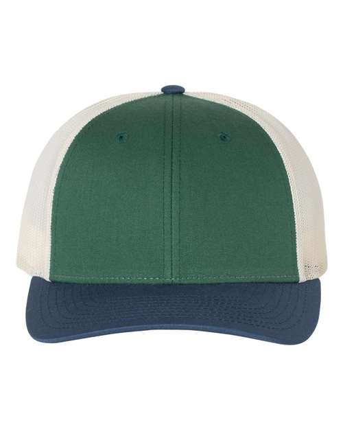 Richardson 115 Low Pro Trucker Cap #color_Spruce/ Birch/ Light Navy