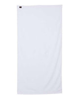 Q-Tees QV3060 Velour Beach Towel #color_White