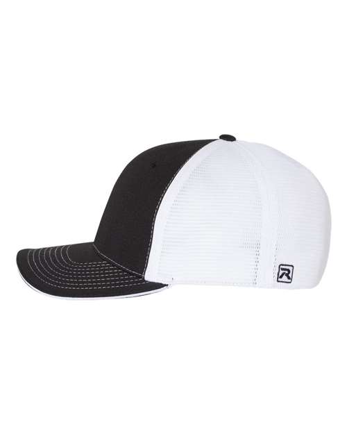 Richardson 172 Pulse Sportmesh R-Flex Cap #color_Black/ White Split