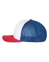 Richardson 172 Pulse Sportmesh R-Flex Cap #color_White/ Royal/ Red Tri