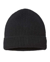 Atlantis Headwear MAPLE Sustainable Finish Edge Cuffed Beanie #color_Black