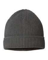 Atlantis Headwear MAPLE Sustainable Finish Edge Cuffed Beanie #color_Dark Grey