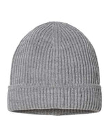 Atlantis Headwear MAPLE Sustainable Finish Edge Cuffed Beanie #color_Light Grey Melange
