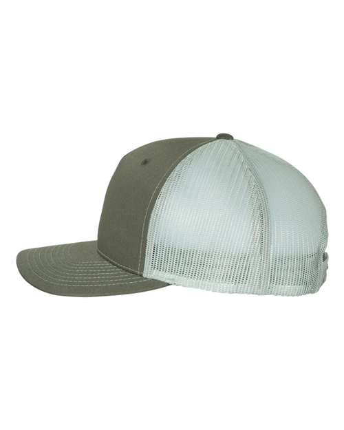 Richardson 112FP Five-Panel Trucker Cap #color_Beetle/ Quarry