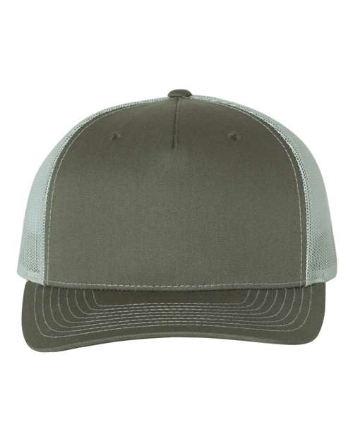 Richardson 112FP Five-Panel Trucker Cap #color_Beetle/ Quarry