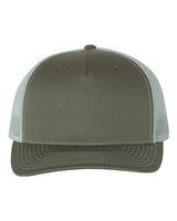 Richardson 112FP Five-Panel Trucker Cap #color_Beetle/ Quarry