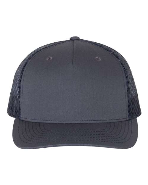 Richardson 112FP Five-Panel Trucker Cap #color_Ombre Blue/ Navy