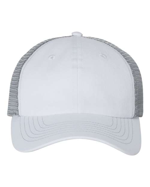 Valucap 3100 Contrast-Stitch Mesh-Back Cap #color_White/ Grey