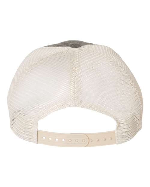 Valucap SP510 Pigment-Dyed Trucker Cap #color_Black/ Cardinal/ Stone