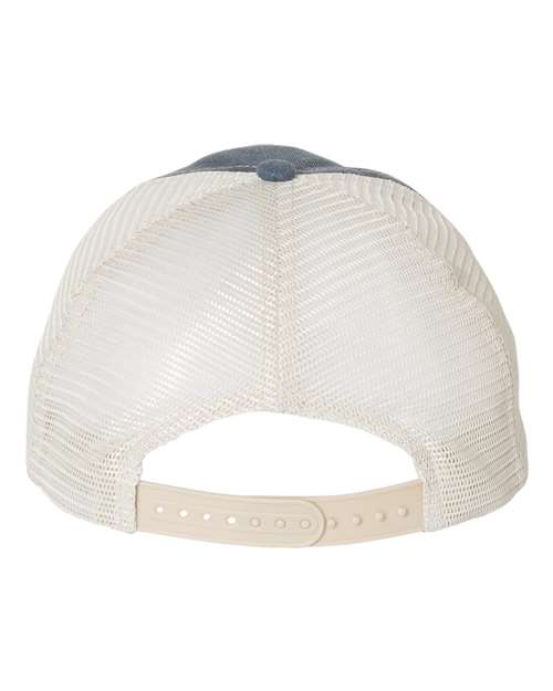 Valucap SP510 Pigment-Dyed Trucker Cap #color_Navy/ Texas/ Stone