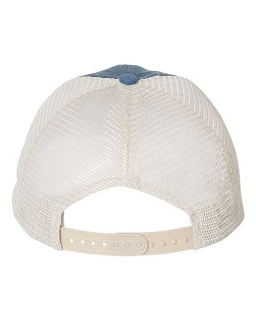 Valucap SP510 Pigment-Dyed Trucker Cap #color_Royal/ Mustard/ Stone