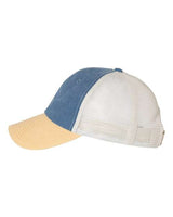 Valucap SP510 Pigment-Dyed Trucker Cap #color_Royal/ Mustard/ Stone